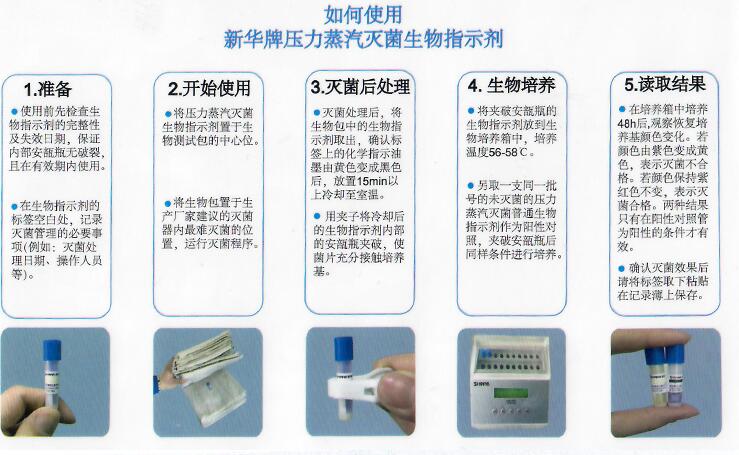 新華蒸汽滅菌生物指示劑